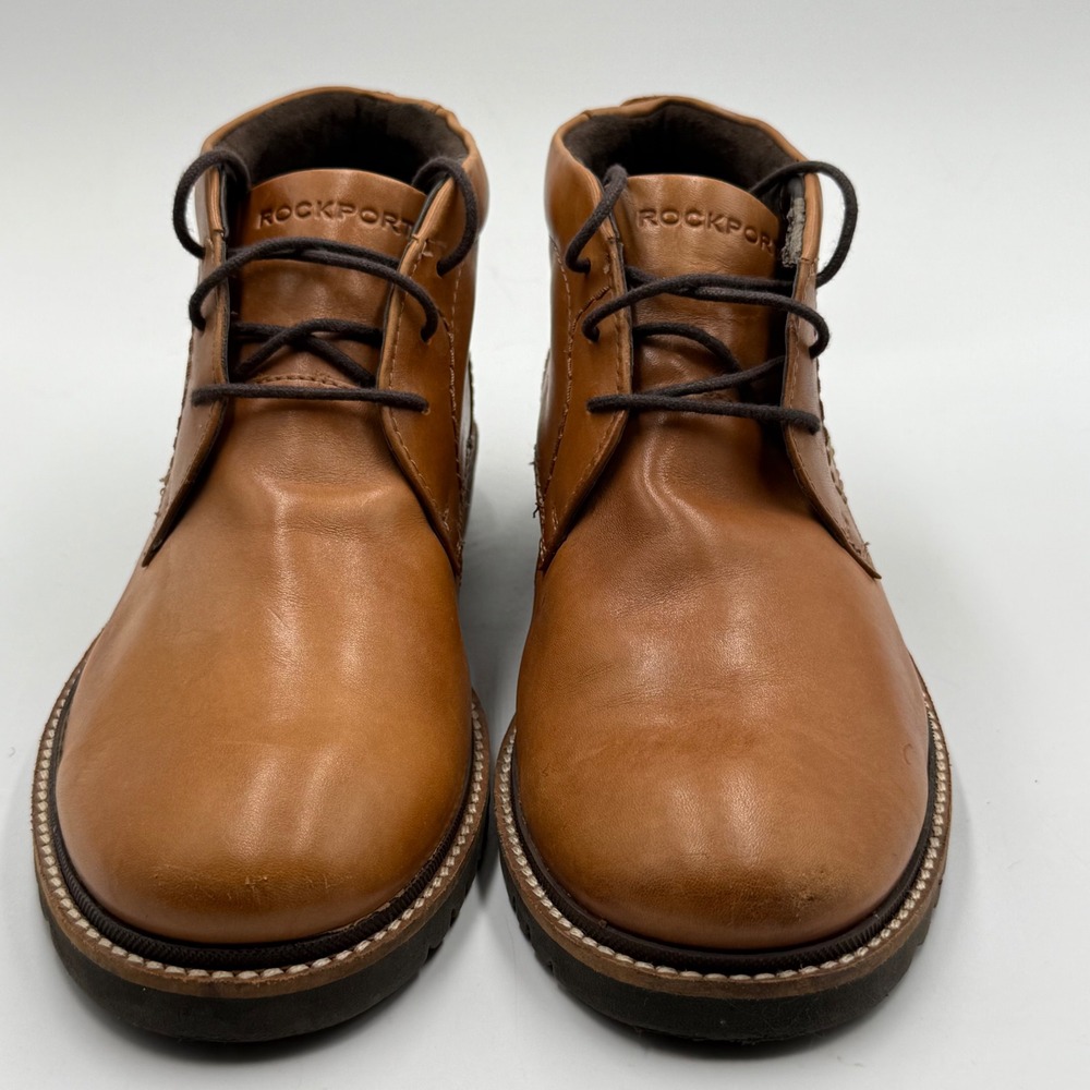 Rockport‎ truTECH Leather Chukka Boots Brown Comfort Walking Casual Men 7 Wide